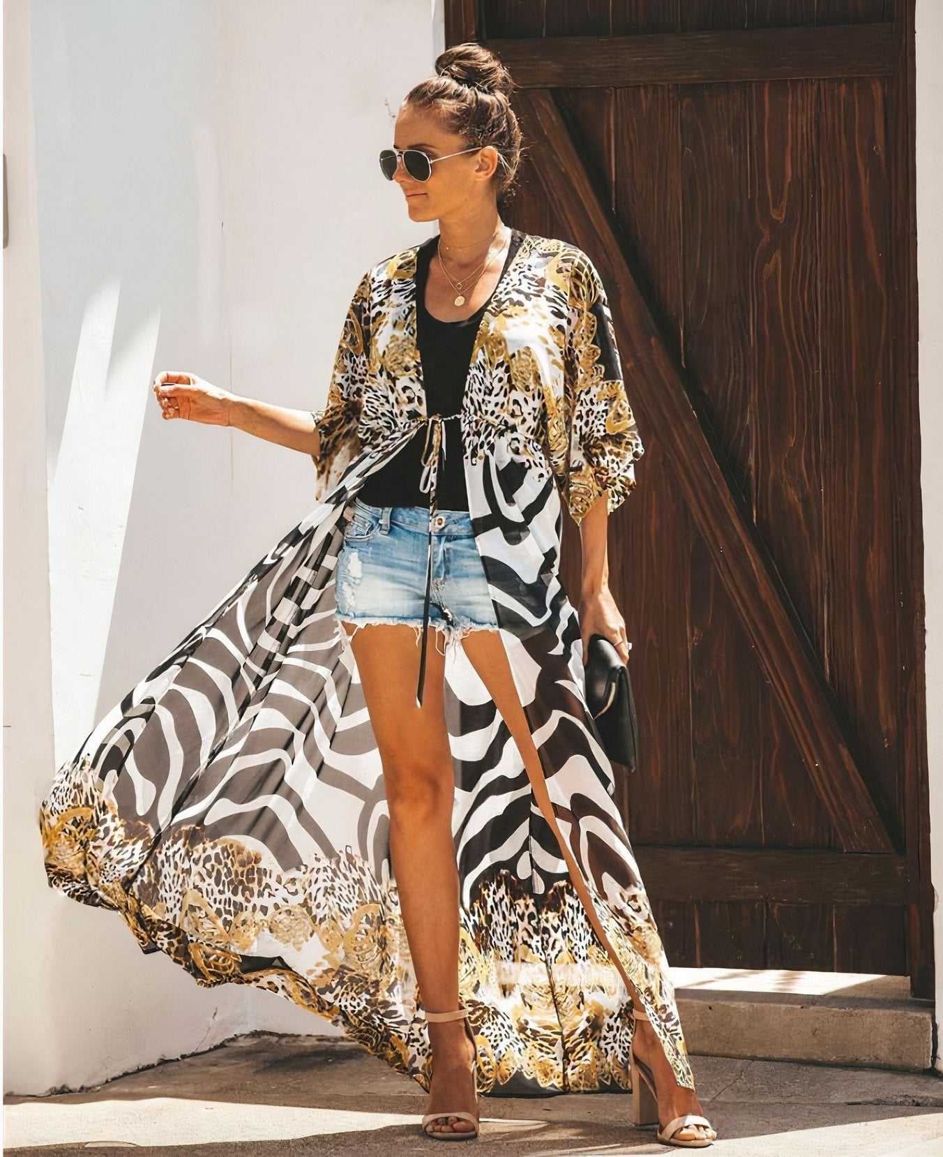 The Stay Wild Boho Kimono Duster Cardigan