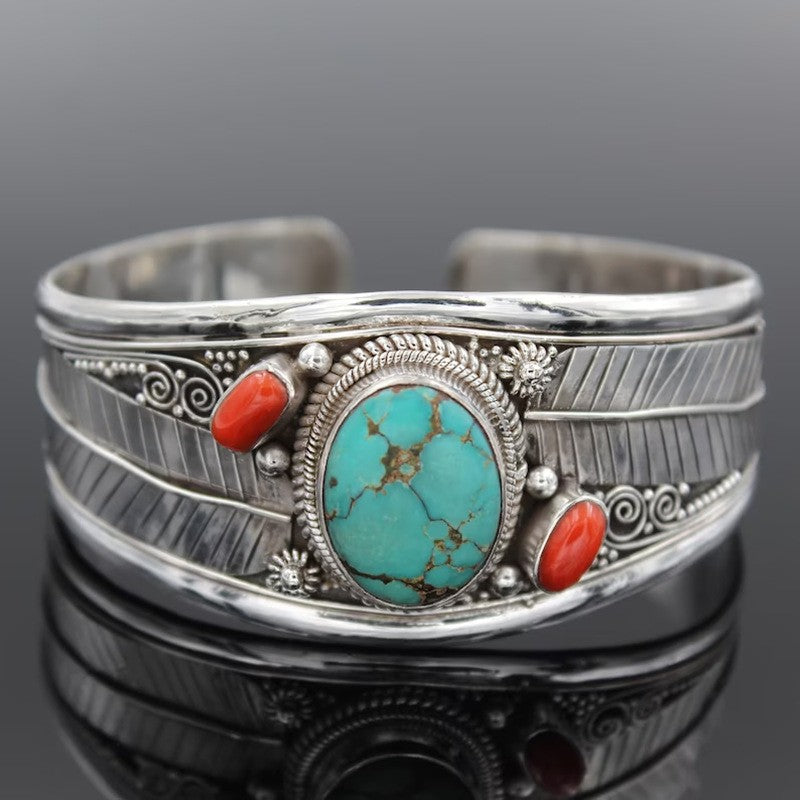 The Solitas Howlite Turquoise Cuff Bracelet