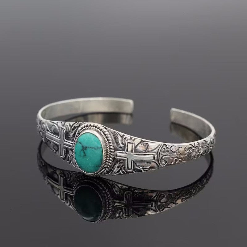 The Solitas Howlite Turquoise Cuff Bracelet