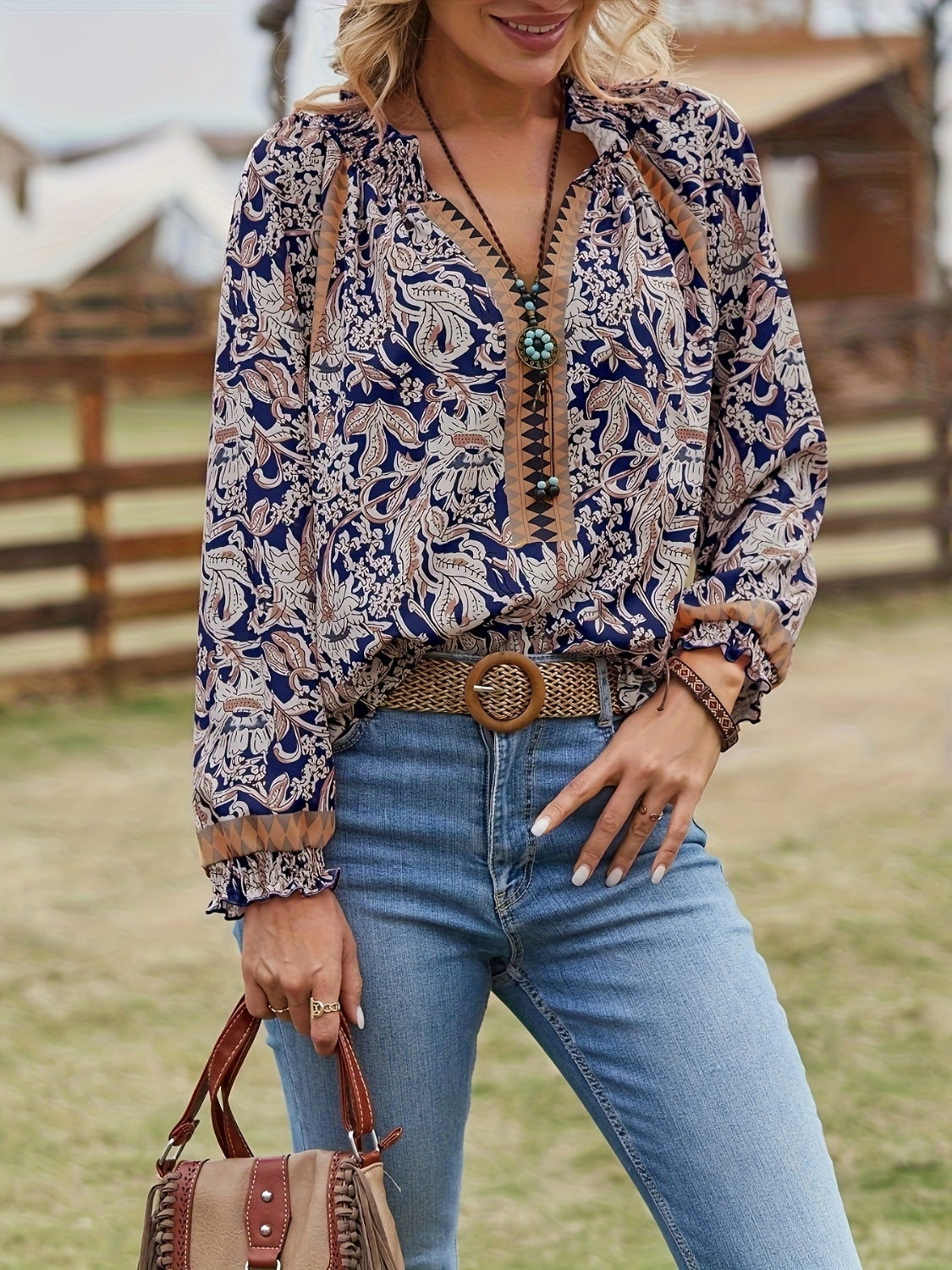 The Tamsyn Boho Pullover Blouse