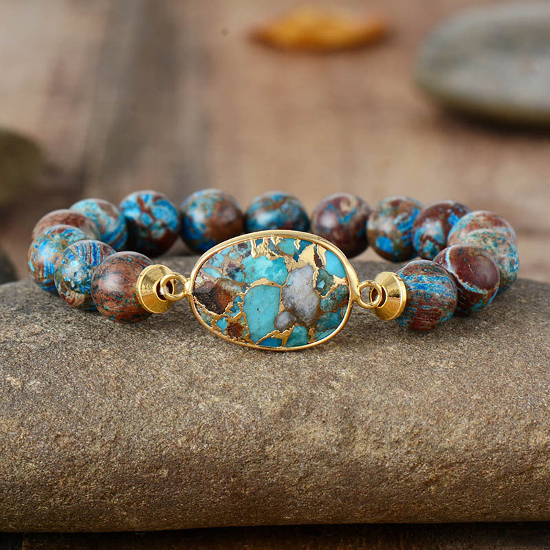 The Zen Natural Stone Turquoise Mala Bracelet