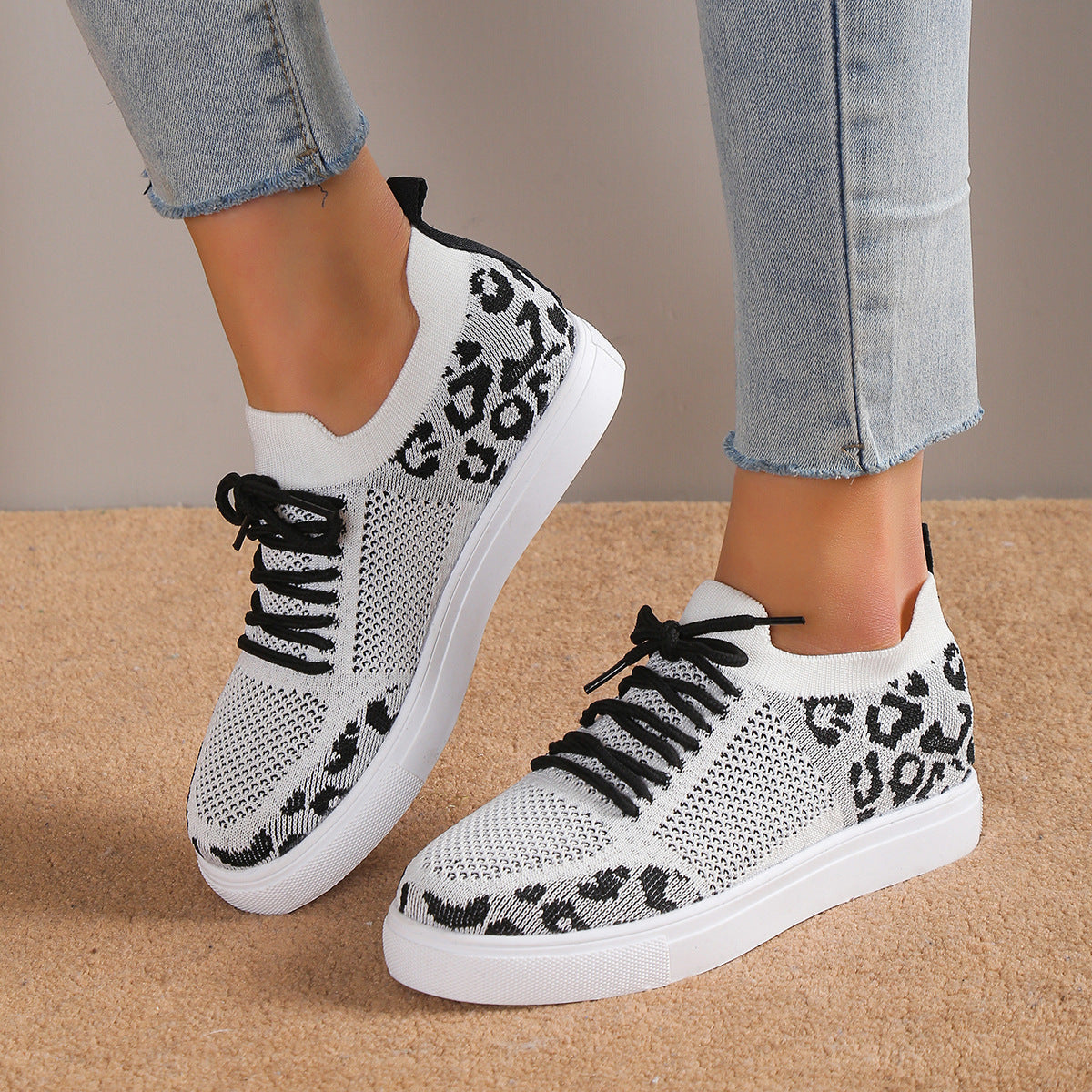 The Riley Leopard Print Sneakers