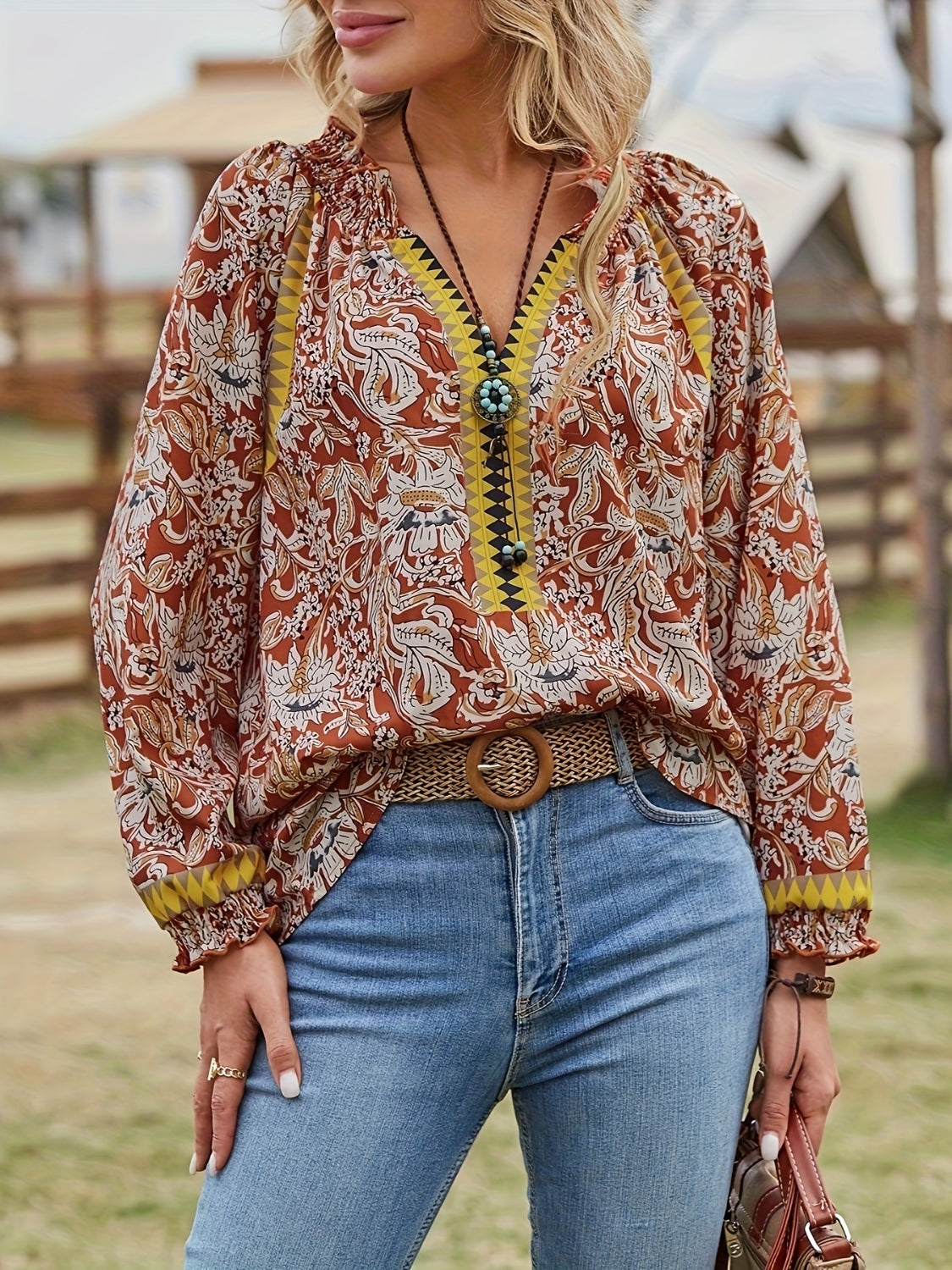 The Tamsyn Boho Pullover Blouse