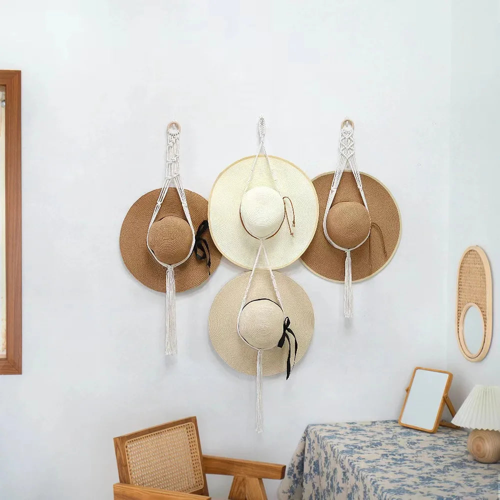 The Vaquera Cotton Macrame Hat Storage Hangers