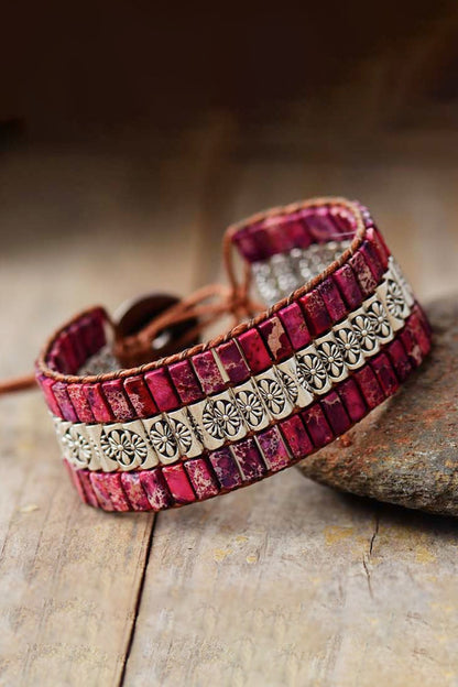 The Pattaya Triple Layer Natural Stone Bracelet