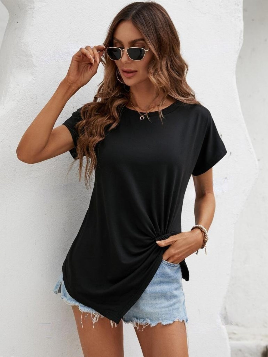 The Darcy Asymmetric Hem T-Shirt