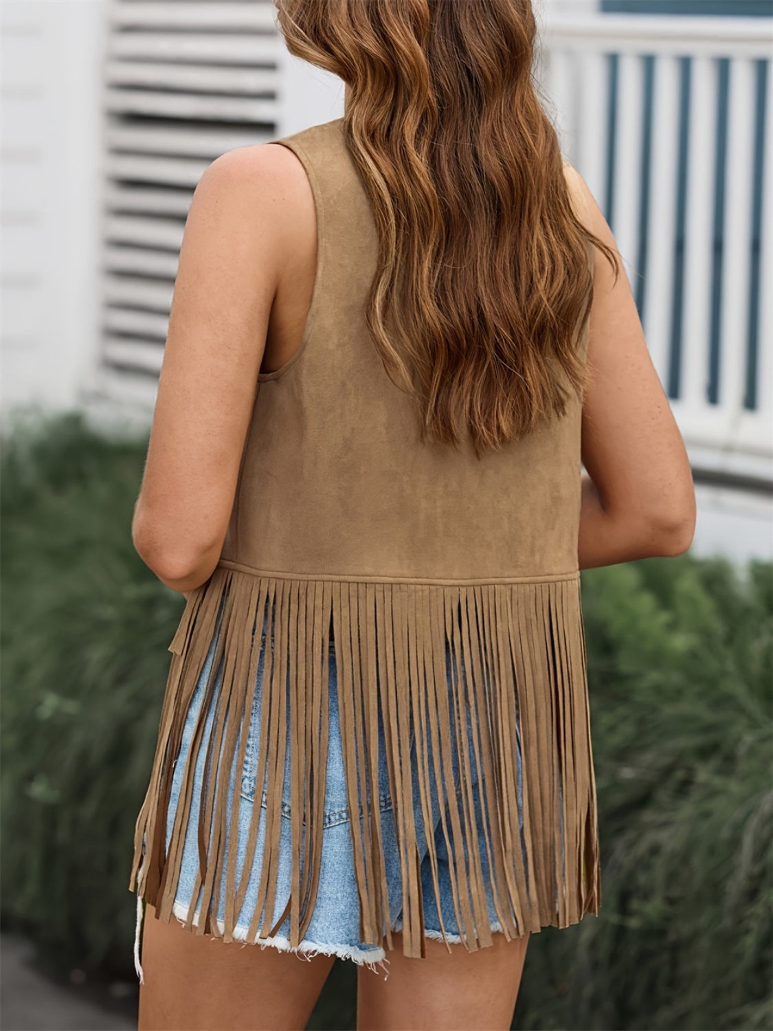 The Open Road Vegan Suede Fringe Vest