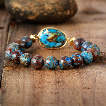 The Zen Natural Stone Turquoise Mala Bracelet