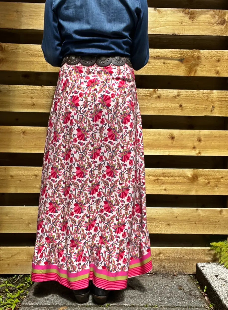 The Señora Floral High Low Maxi Skirt