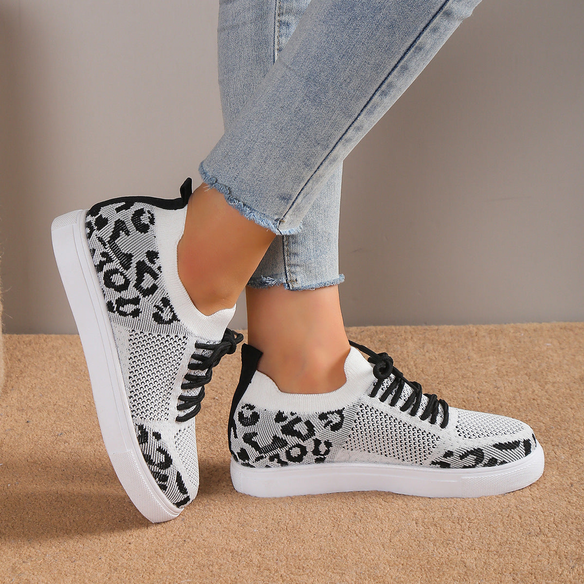 The Riley Leopard Print Sneakers