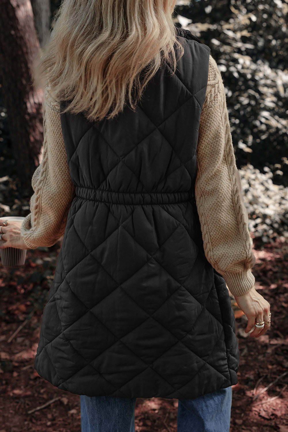 The Bethany Long Quilted Puffer Vest