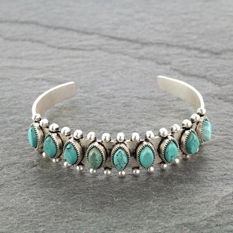 The Lagunas howlite turquoise cuff bracelet