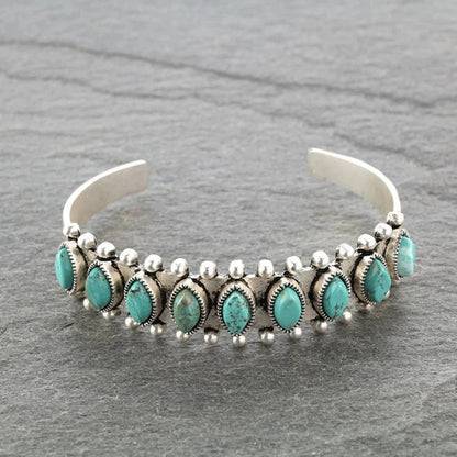 The Lagunas howlite turquoise cuff bracelet