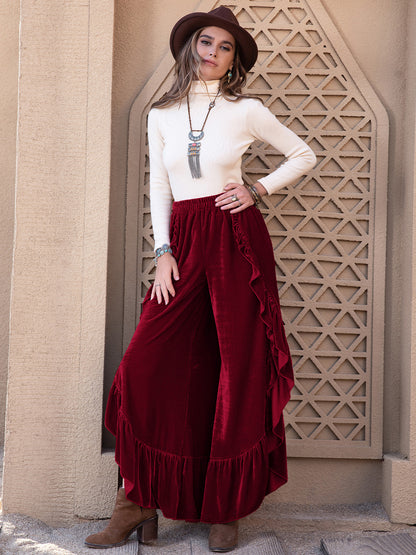 The Mira Ruffled Wide Leg Culotte Pants