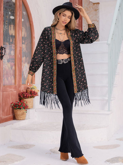 The Lana Fringed Boho Cardigan Kimono