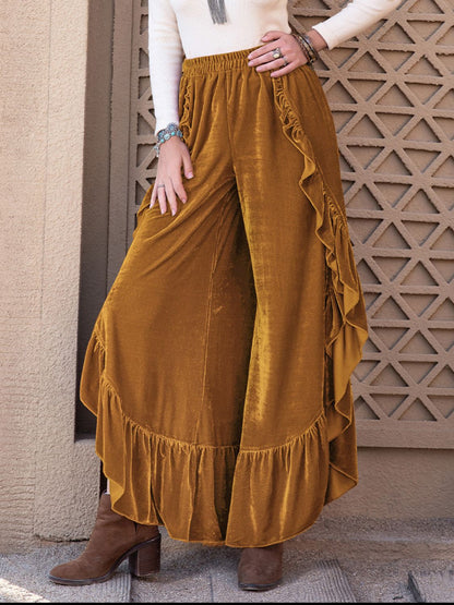 The Mira Ruffled Wide Leg Culotte Pants