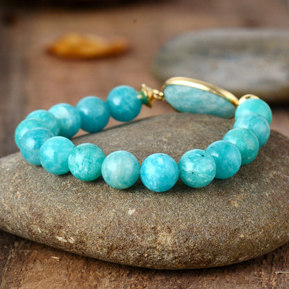 The Zen Natural Stone Turquoise Mala Bracelet